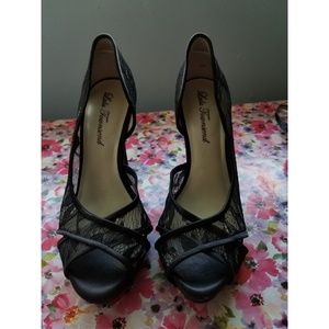 Lace Black Heels